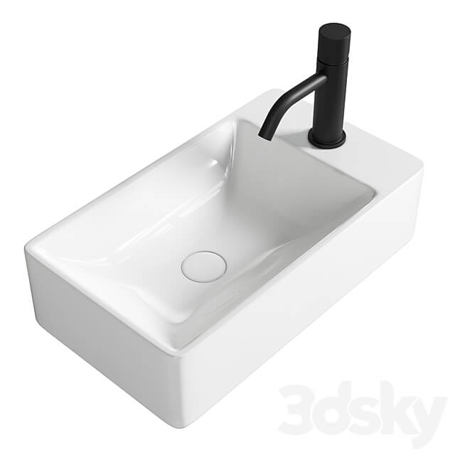 Washbasin Ceramica Nova Element CN5007 R 3D Models