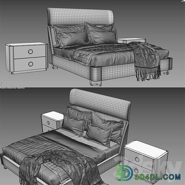 Giorgio Collection CHARISMA Art 2834 Bed 3D Models