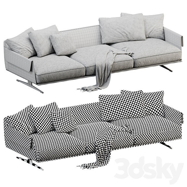 Flexform Bretton 3 Seater 3D Models