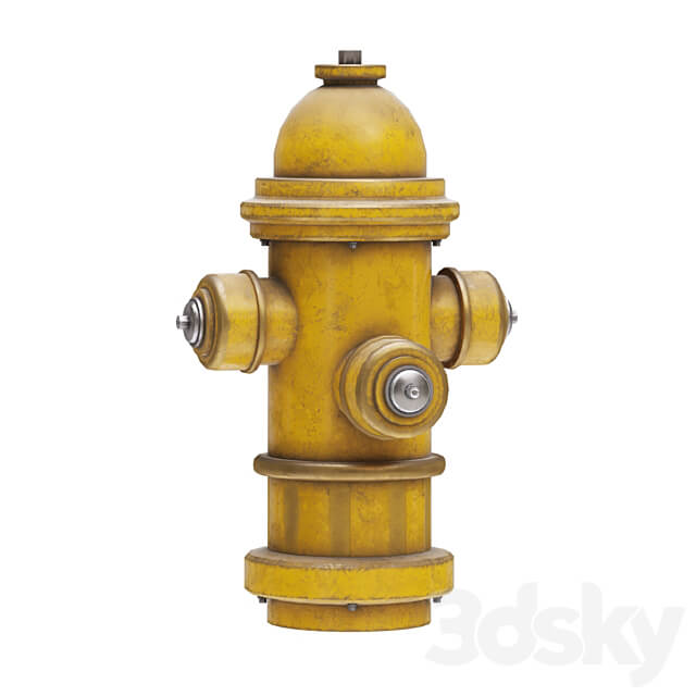 Collection of elements for filling the street low poly PBR 3D Models