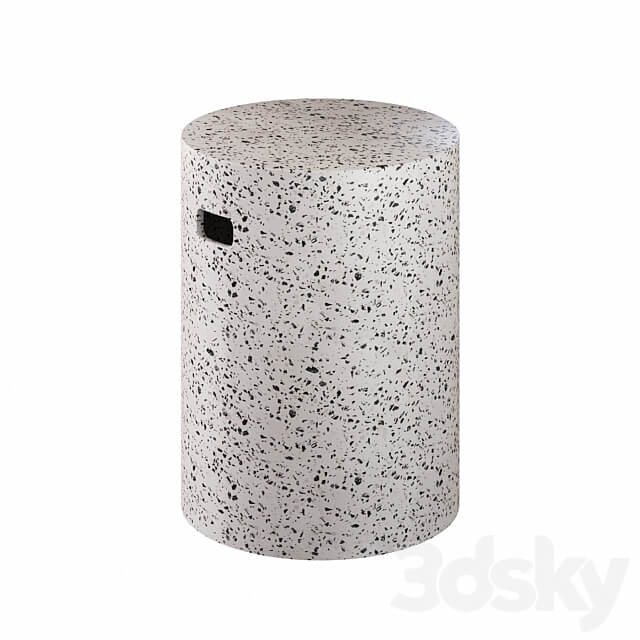 Coffee Table Jenell Terrazzo La Forma in Four Versions 3D Models