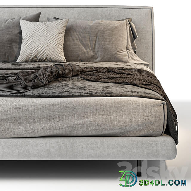 BRASILIA Double bed By Minotti Bed 3D Models