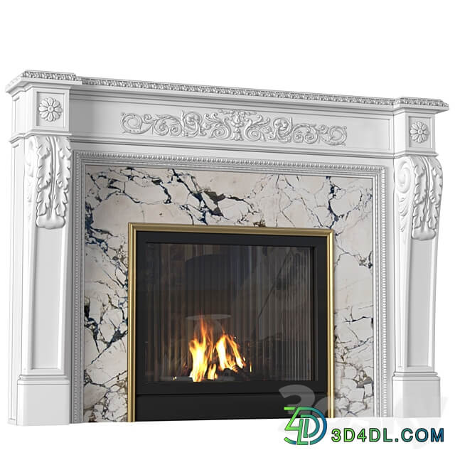 Modern fireplace in classic style.Fireplace modern ArtDeco 3D Models