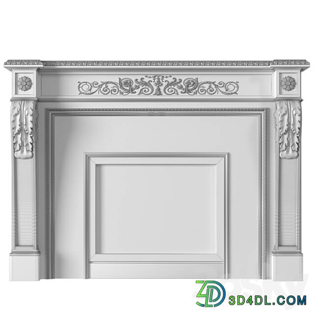 Modern fireplace in classic style.Fireplace modern ArtDeco 3D Models