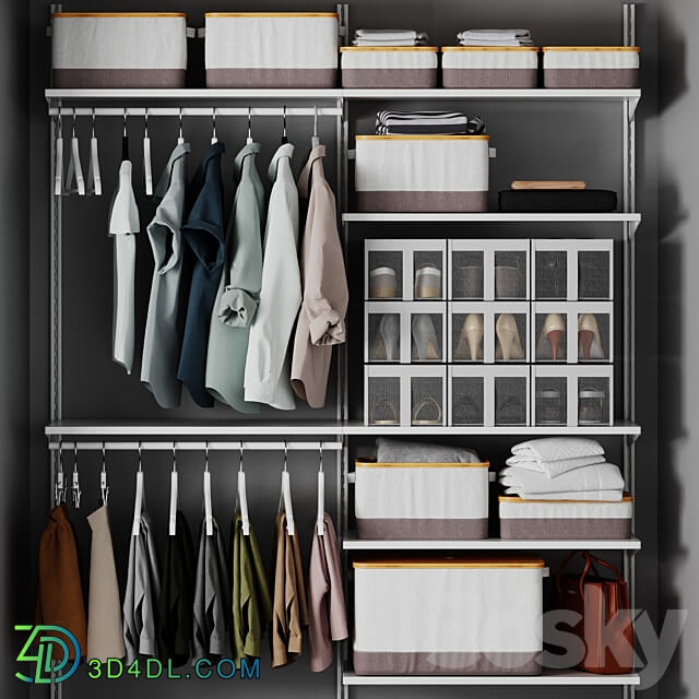 ikea BOAXEL BOXEL wardrobe RABBLA RABLA Box with lid clothes shirts Clothes 3D Models