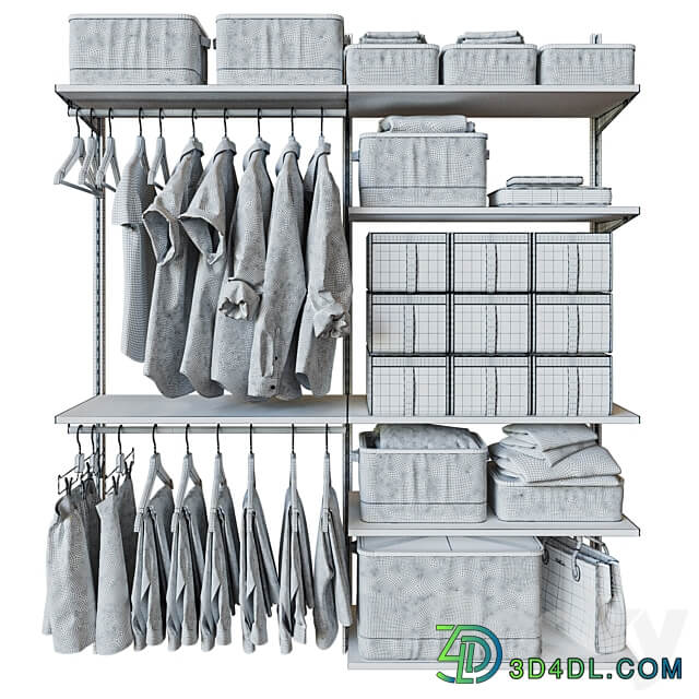 ikea BOAXEL BOXEL wardrobe RABBLA RABLA Box with lid clothes shirts Clothes 3D Models