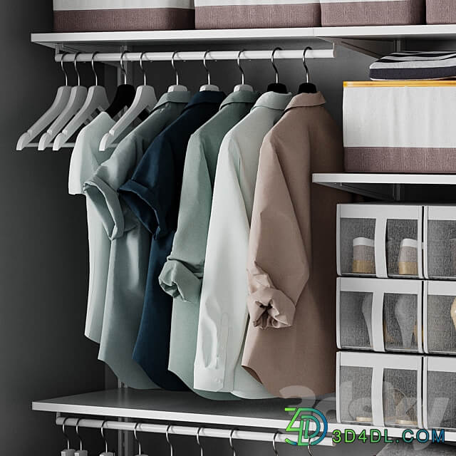 ikea BOAXEL BOXEL wardrobe RABBLA RABLA Box with lid clothes shirts Clothes 3D Models