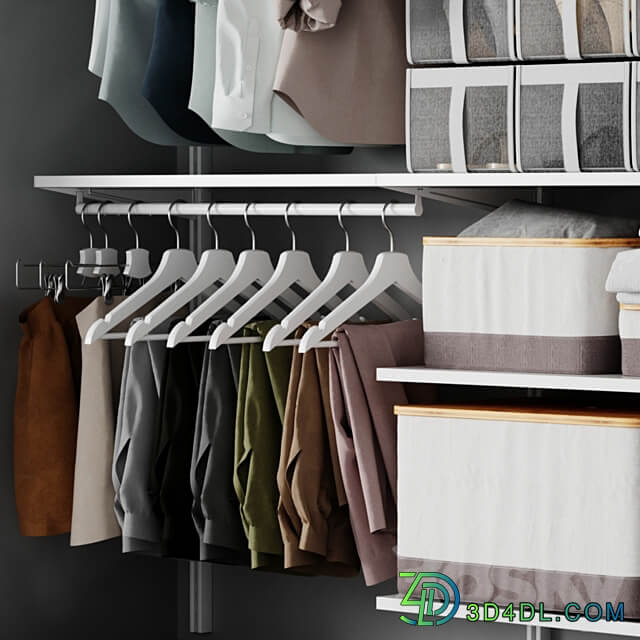 ikea BOAXEL BOXEL wardrobe RABBLA RABLA Box with lid clothes shirts Clothes 3D Models