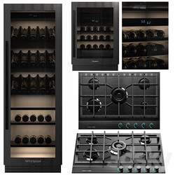 WHIRLPOOL AND FISHER PAYKEL KITCHEN APPLIANCE SET NO4 3D Models 