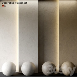 Set of decorative plaster 3D Models 