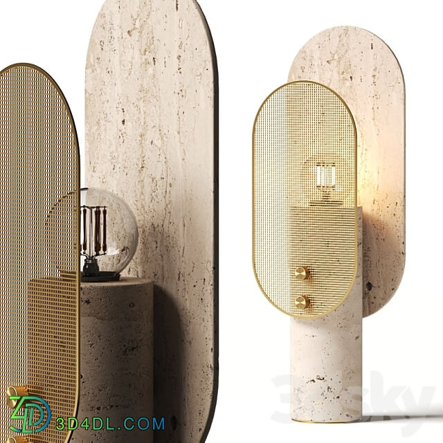 Saccal Design House Travertino Nostalgia Table Lamp 3D Models