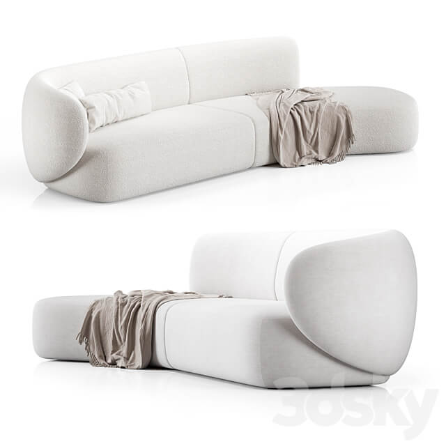 Swell Sofa 3 Seater Curved By Grado Design 3D Models