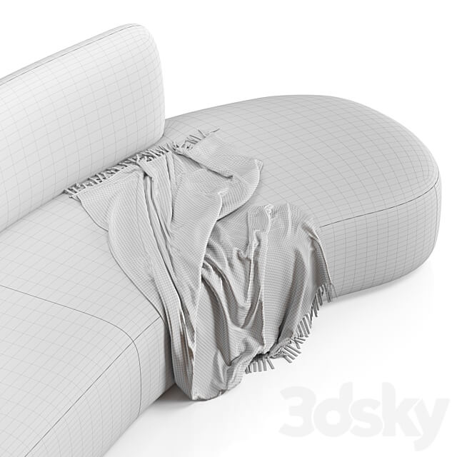 Swell Sofa 3 Seater Curved By Grado Design 3D Models
