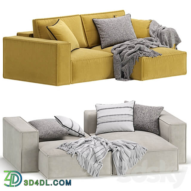 Corner Sofa Loft Ebi Happy Yellow 3D Models