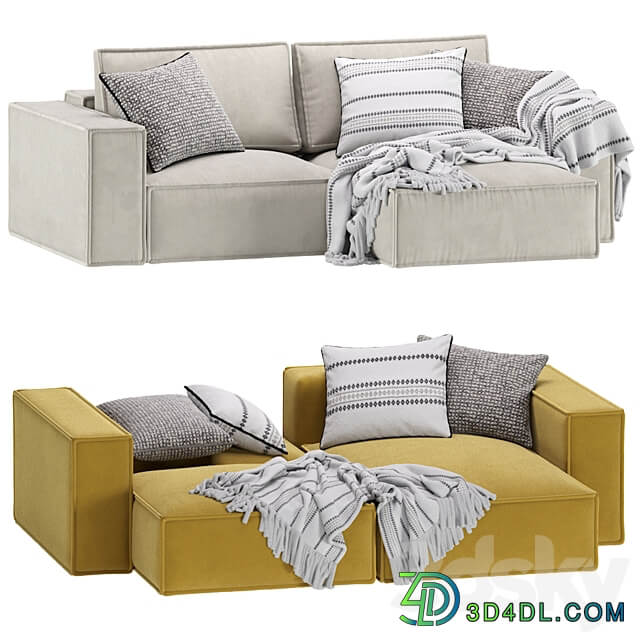 Corner Sofa Loft Ebi Happy Yellow 3D Models