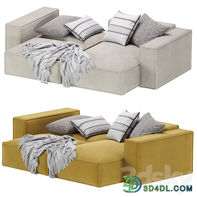 Corner Sofa Loft Ebi Happy Yellow 3D Models