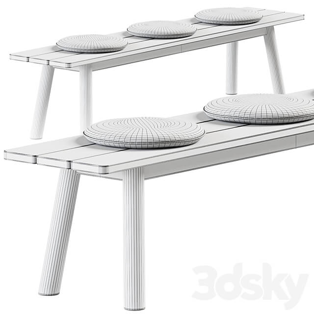 Bull Bench by B B Italia Bench Other 3D Models