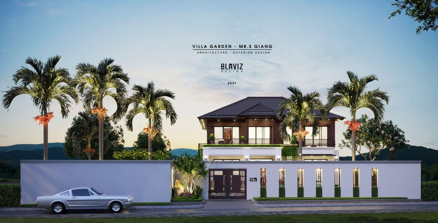 13245. Free 3D Garden Villas Exterior Model Download By Vu Van Bac