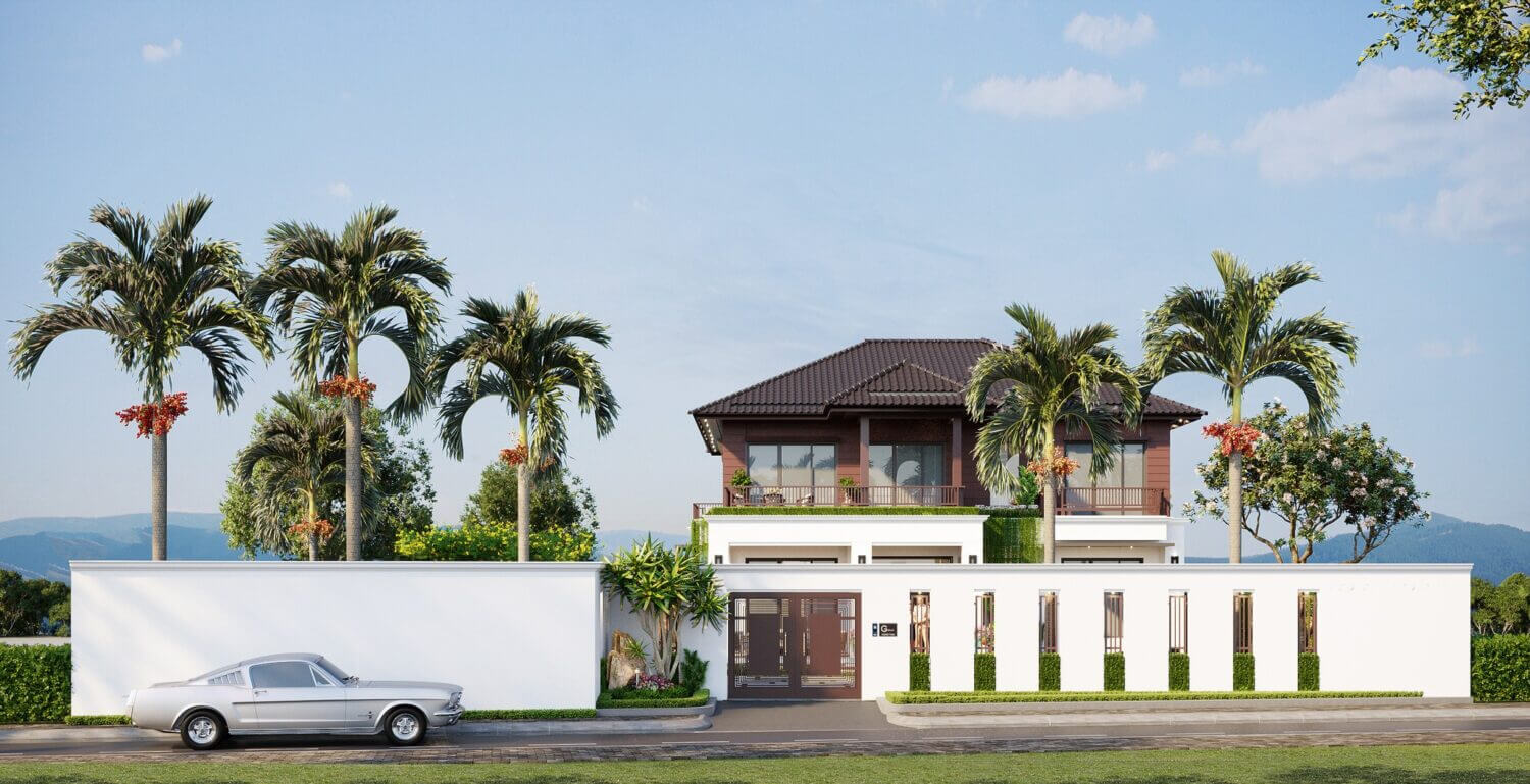13245. Free 3D Garden Villas Exterior Model Download By Vu Van Bac