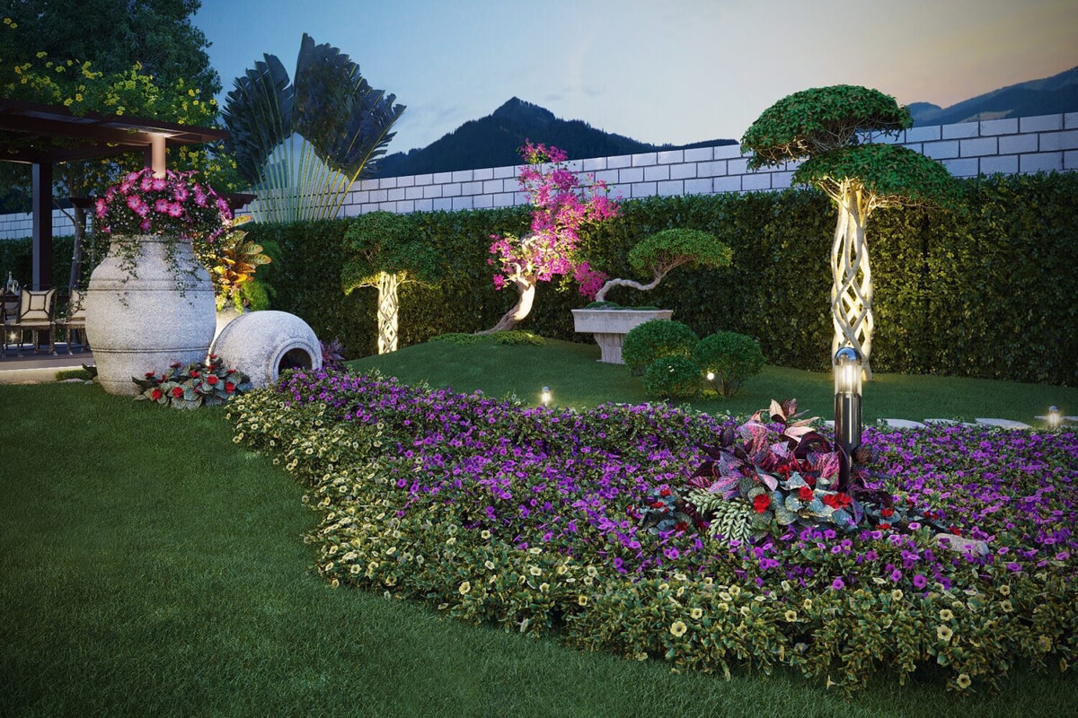 13245. Free 3D Garden Villas Exterior Model Download By Vu Van Bac