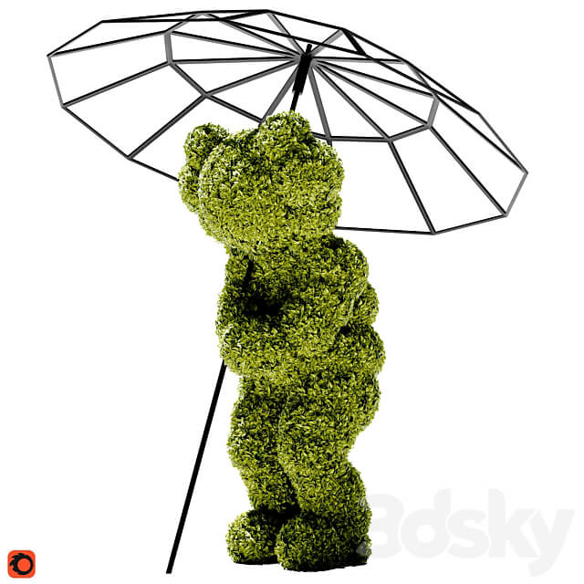 KAWS BOOTH BUSH 3D Models