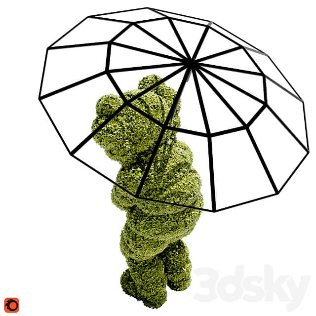 KAWS BOOTH BUSH 3D Models