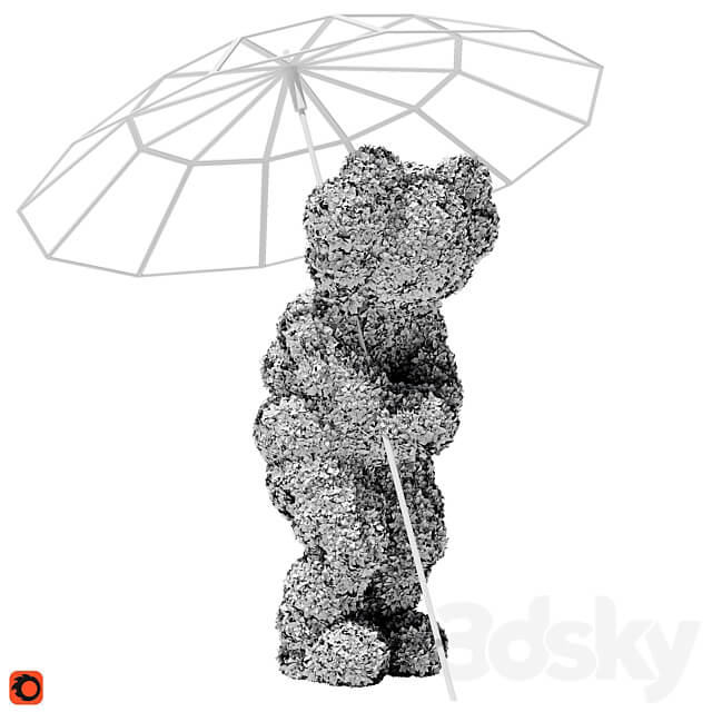 KAWS BOOTH BUSH 3D Models