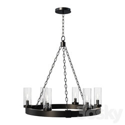 Chandelier Seeded Contrast Outdoor Ring Chandelier 6 Light lamp Pendant light 3D Models 