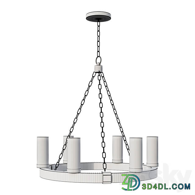 Chandelier Seeded Contrast Outdoor Ring Chandelier 6 Light lamp Pendant light 3D Models