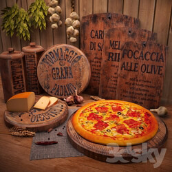 Decorative set for the kitchen 