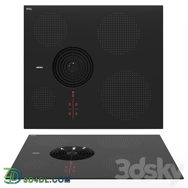 BORA PURSA Cooktop with extractor 3D Models