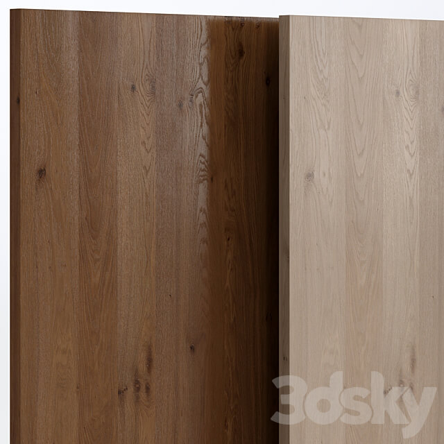 Oak Knotty wood with 3 materials 3D Models