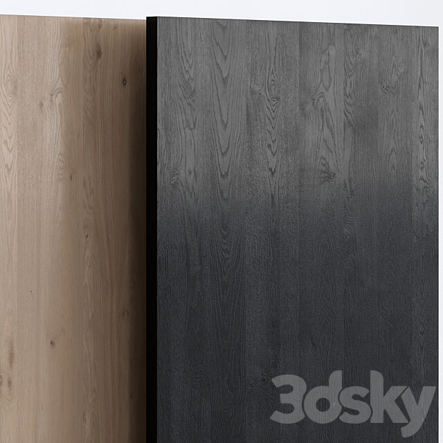 Oak Knotty wood with 3 materials 3D Models
