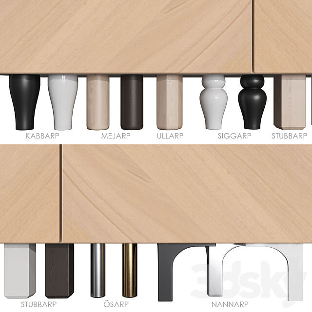 IKEA BESTÅ HEDEVIKEN Nightstand Sideboard Chest of drawer 3D Models