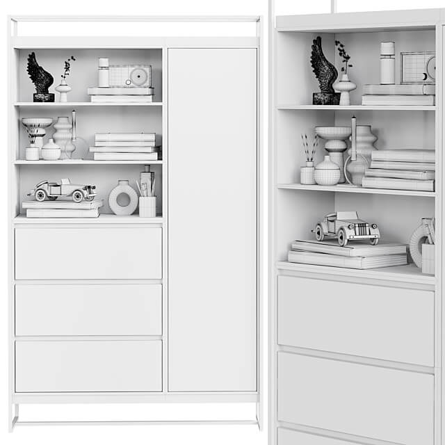 Wardrobe Display cabinets 04 3D Models