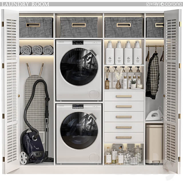 Laundry Room 07 Bathroom accessories 3D Models