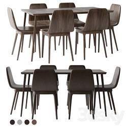 LISABO Table and ODGER Chair ikea Table Chair 3D Models 