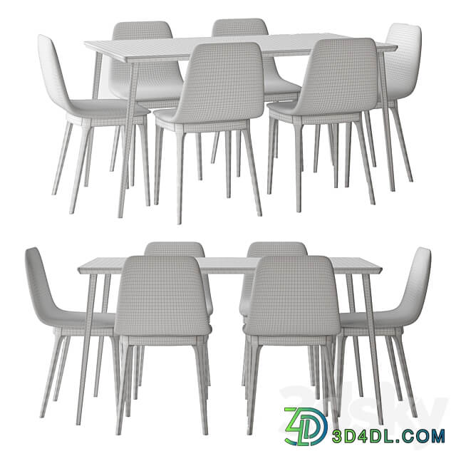 LISABO Table and ODGER Chair ikea Table Chair 3D Models
