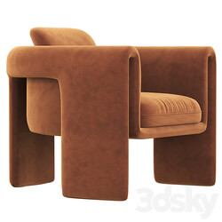 Floria Velvet Chair 3D Models 