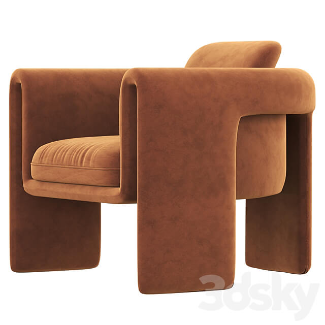 Floria Velvet Chair 3D Models