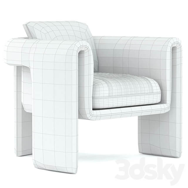 Floria Velvet Chair 3D Models