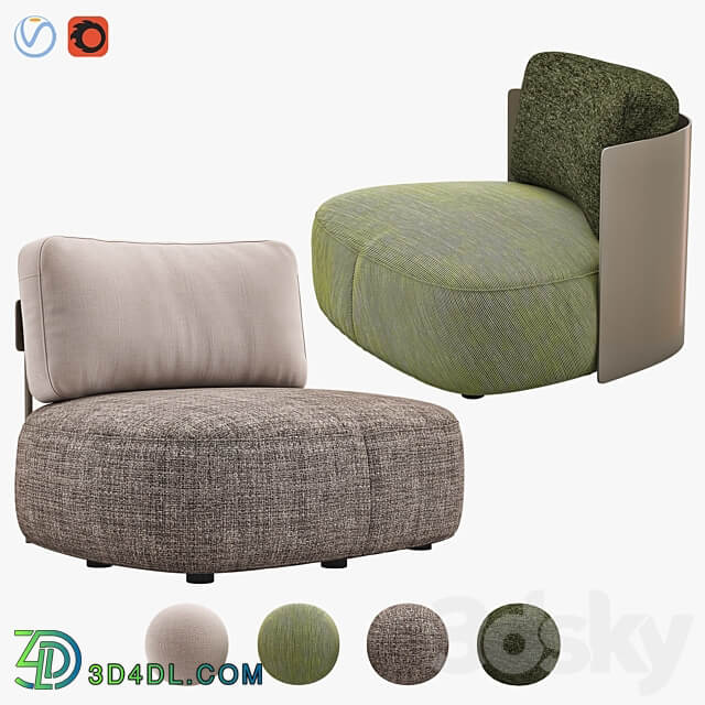 PIERRE Armchairs 3D Models