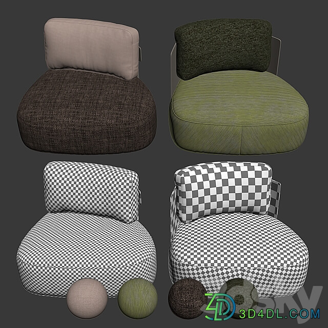 PIERRE Armchairs 3D Models