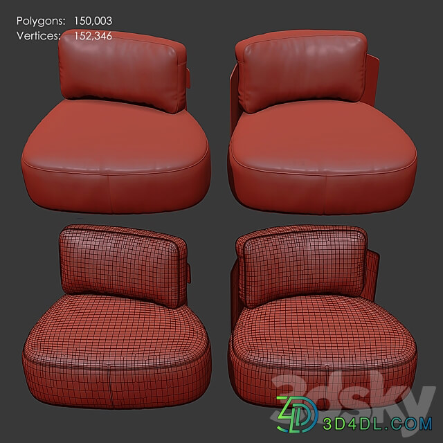 PIERRE Armchairs 3D Models
