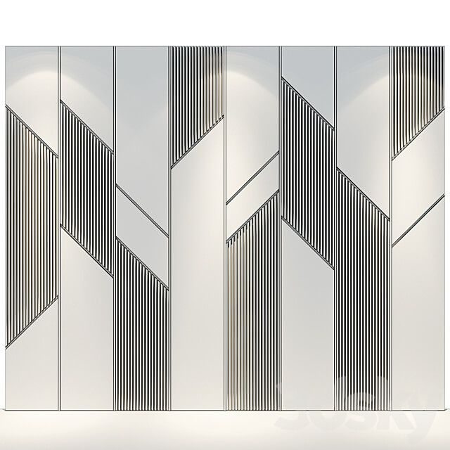 wall panels set 92 3D Models