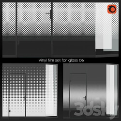 Vinyl film set for glass 06 Glass 3D Models 