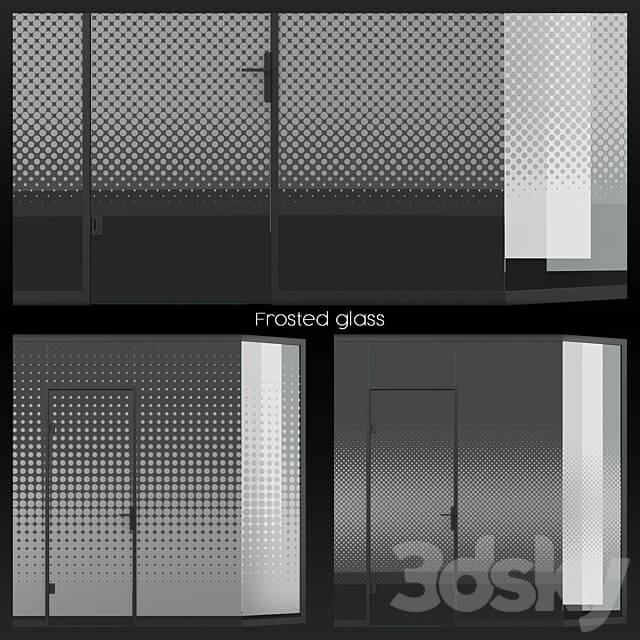 Vinyl film set for glass 06 Glass 3D Models