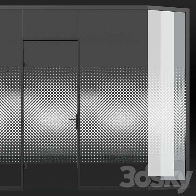 Vinyl film set for glass 06 Glass 3D Models