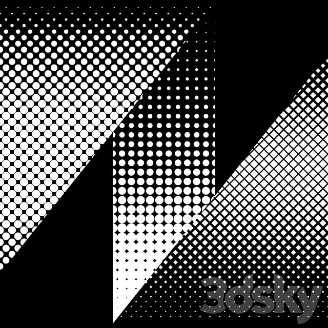 Vinyl film set for glass 06 Glass 3D Models