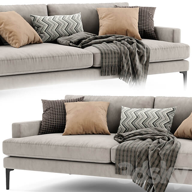 West Elm Andes 2 Seats 3D Models